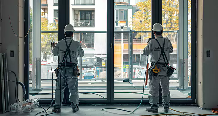 Patio Door Glass Replacement with Built-In Blinds in Seminole, FL